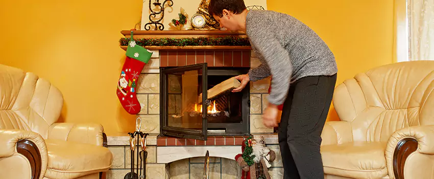Rusted Metal Fireplace Restoration in Tracy, California